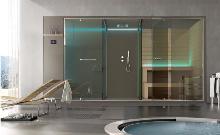 cabina multifunzione, con sauna, bagno turco e doccia, ethos di saunavita