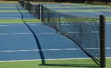 Campo da tennis azzurro