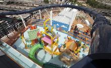 scivolo, piscina, nave,