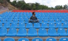 stadio, persona, spalti, tifo,